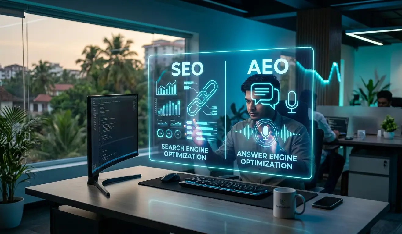 AEO Vs SEO Difference explained by seo company in kerala