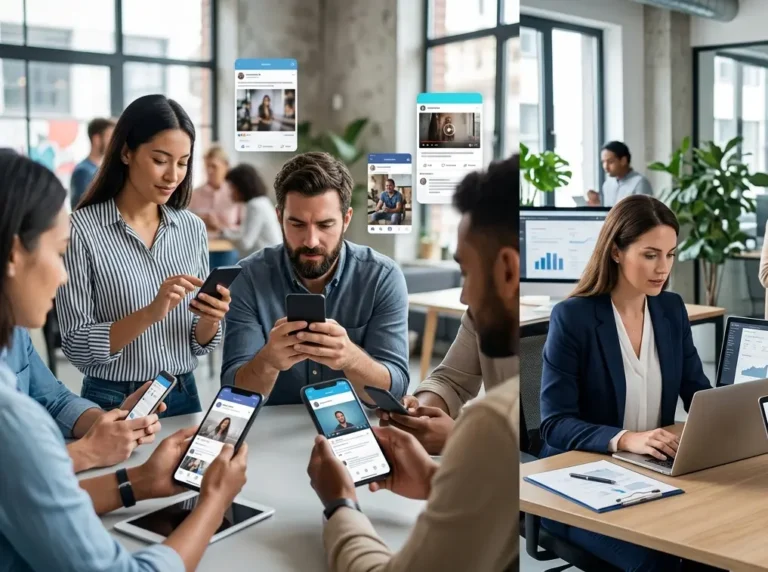 Awareness campaign vs lead campaign in Meta Ads, showing audience engagement on one side and targeted customer lead generation on the other.
